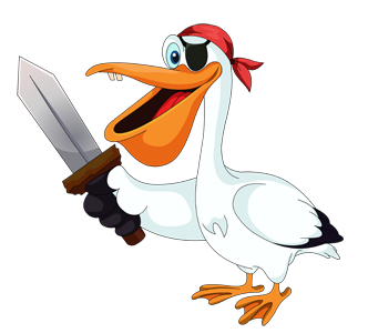 Pitot the Pelican, from the Swamp Quest app