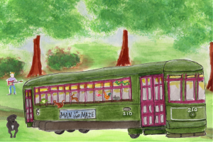Kiko sees a streetcar, illustrated by Marguerite S. Hardy