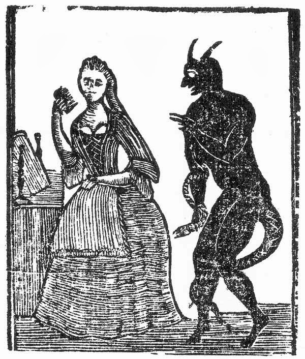Frontispiece for "Forgotten Books of the American Nursery"— The Devil and the Disobedient Child.