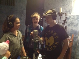 Elisa, Charlie and Keller at Marigny Recording Studio