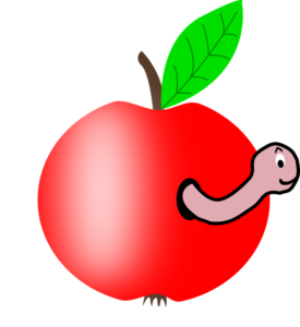 worm in apple