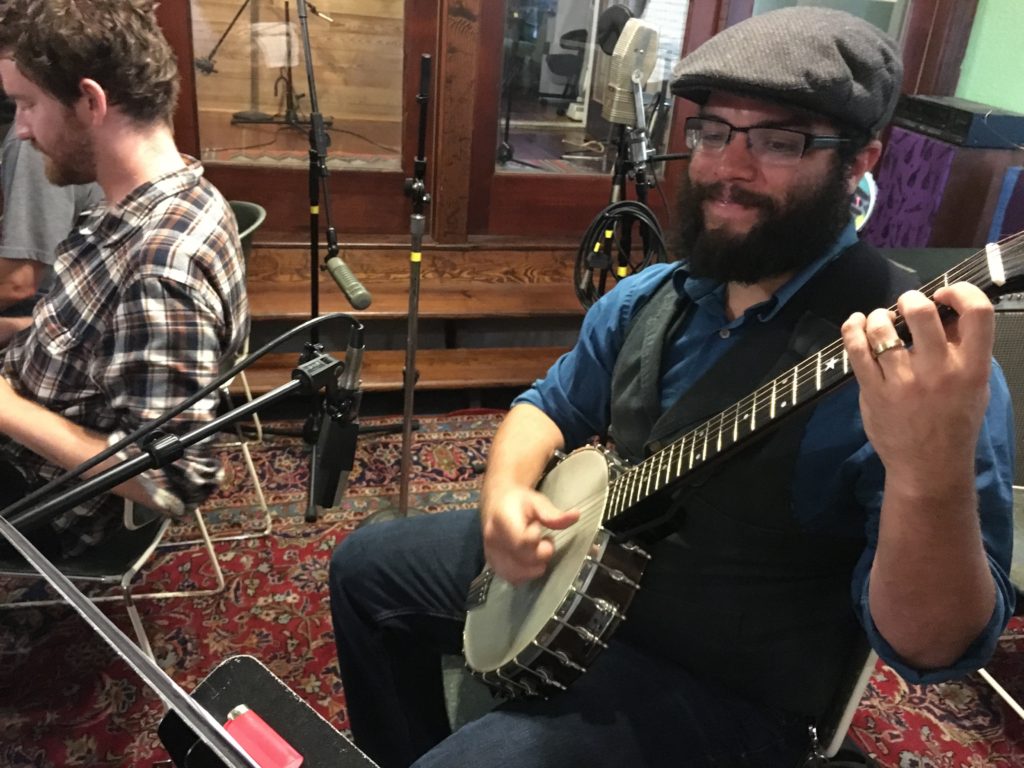 Brandon Brunious at Word of Mouth recording studio