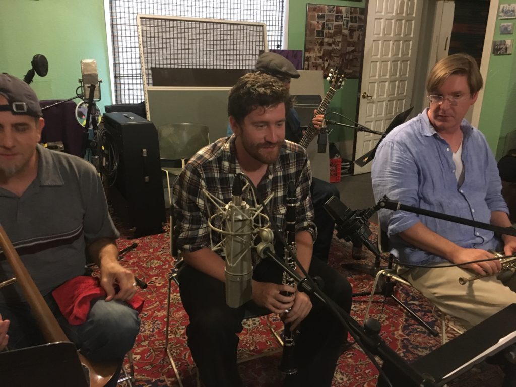 David Phy, Owen Callahan, and Jim Thornton at Word of Mouth recording studio
