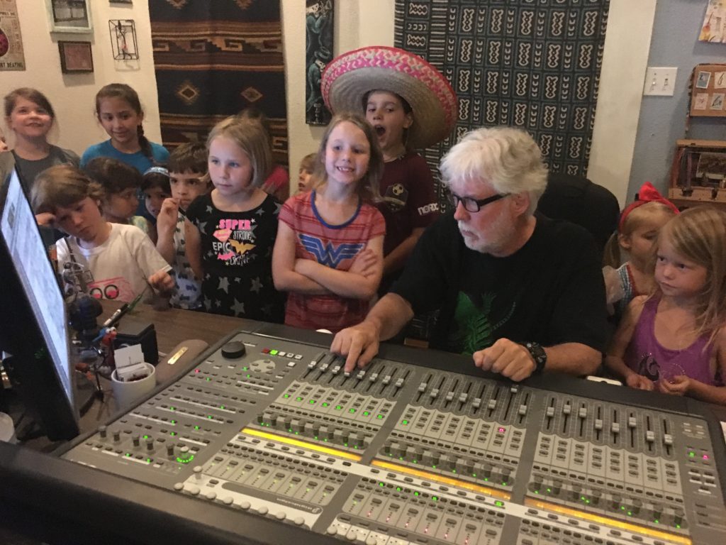 Tim Stambaugh and Confetti Park Players at Word of Mouth recording studio