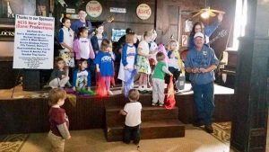 The Confetti Park Players sing to Mr. Kelly Phillips